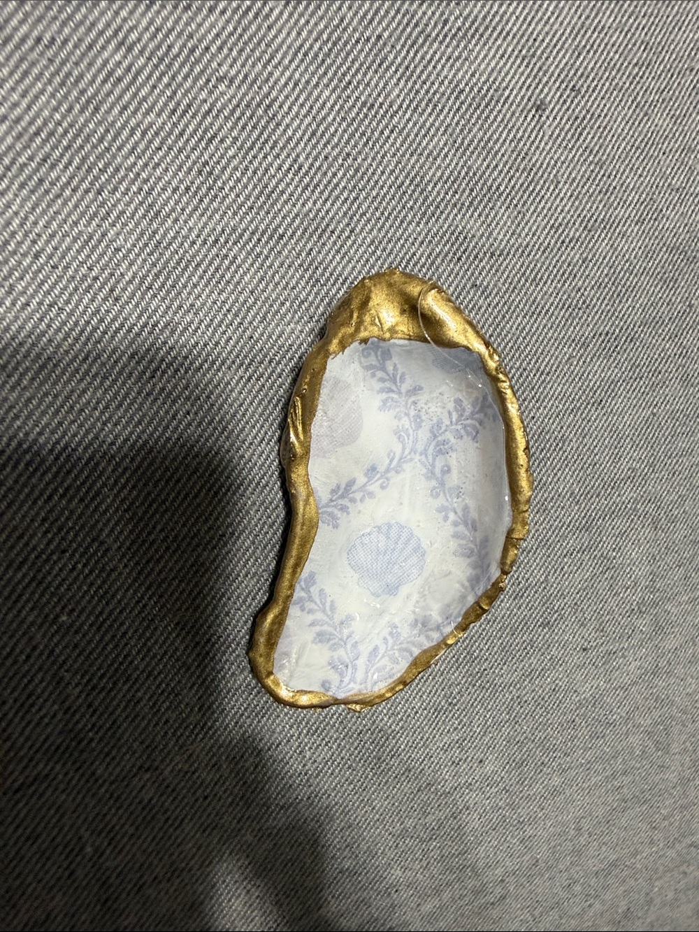 Handmade Blue Patterned Shell Magnet - Picture 5 of 6